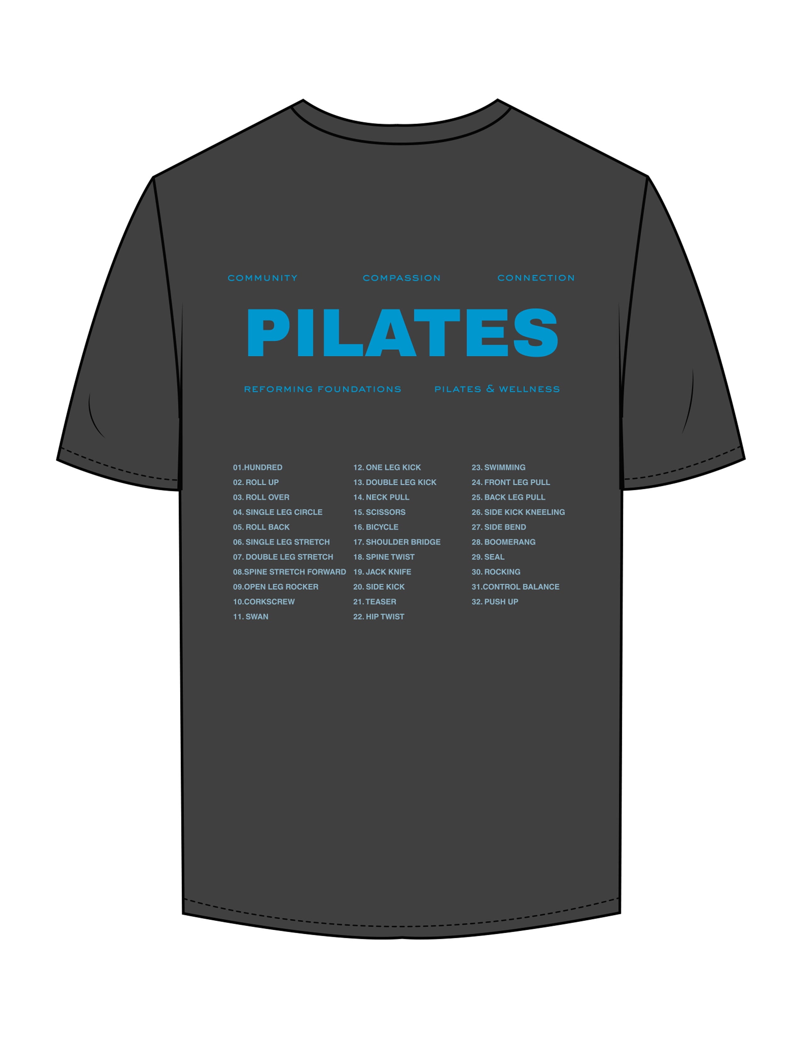 The Mens Tee - Charcoal - Reforming Foundations - Center Chest Round & Back Stacked - Printed - Full Color