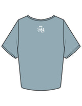 The Crop Tee - Mineral - Studio 78 - Center Chest & Back Neckline - Printed - White
