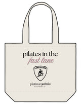 The Tote Bag - Natural - Platinum Pilates - Front Full Body - Printed - Full Color