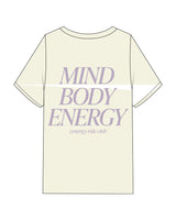 The Mens Heavyweight Tee - Butter - ZENERGY CYCLING - Center Chest & Back Stacked - Printed - Lilac