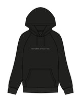 The Mens Classic Hoodie - Black - Reform Athletica - Center Chest - White