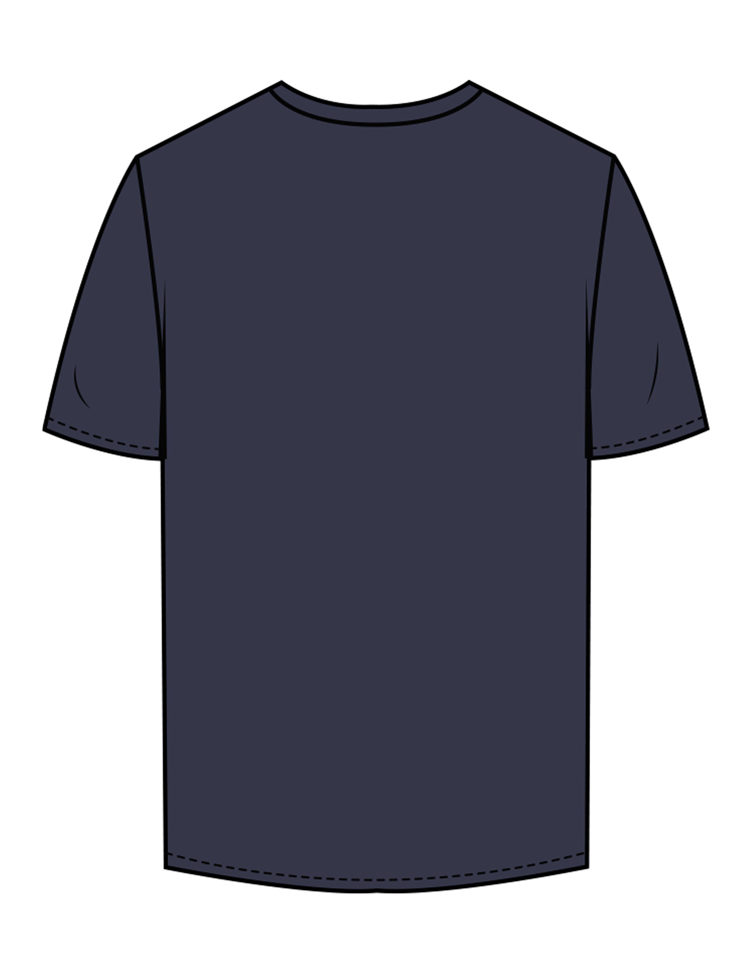 The Mens Tee - Midnight - Zenwise - Left Chest Stacked - Printed - White