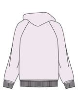 The Womens Hoodie - Orchid - SOUL YOGA - Center Chest - Printed - Tone on Tone