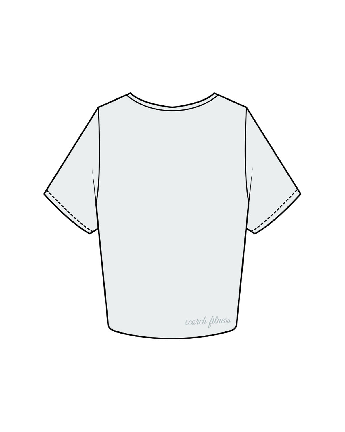The Crop Tee - Seafoam - Scorch Fitness - Left Chest & Back Bottom Right - Embroidered - Full Color