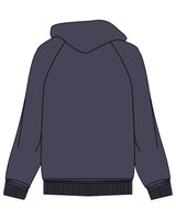 The Mens Heavyweight Hoodie - Midnight - SOUL YOGA - Front Bottom Pocket - Embroidered - Off White