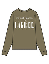 The Mens Long Sleeve - Army - Studio 205 - Chest Stacked & Back Stacked - Printed - White