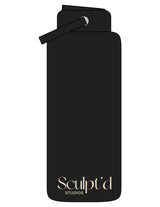 The Wide Mouth Water Bottle - Black - Sculpt'd Studios - Bottom Body - Printed - Cream