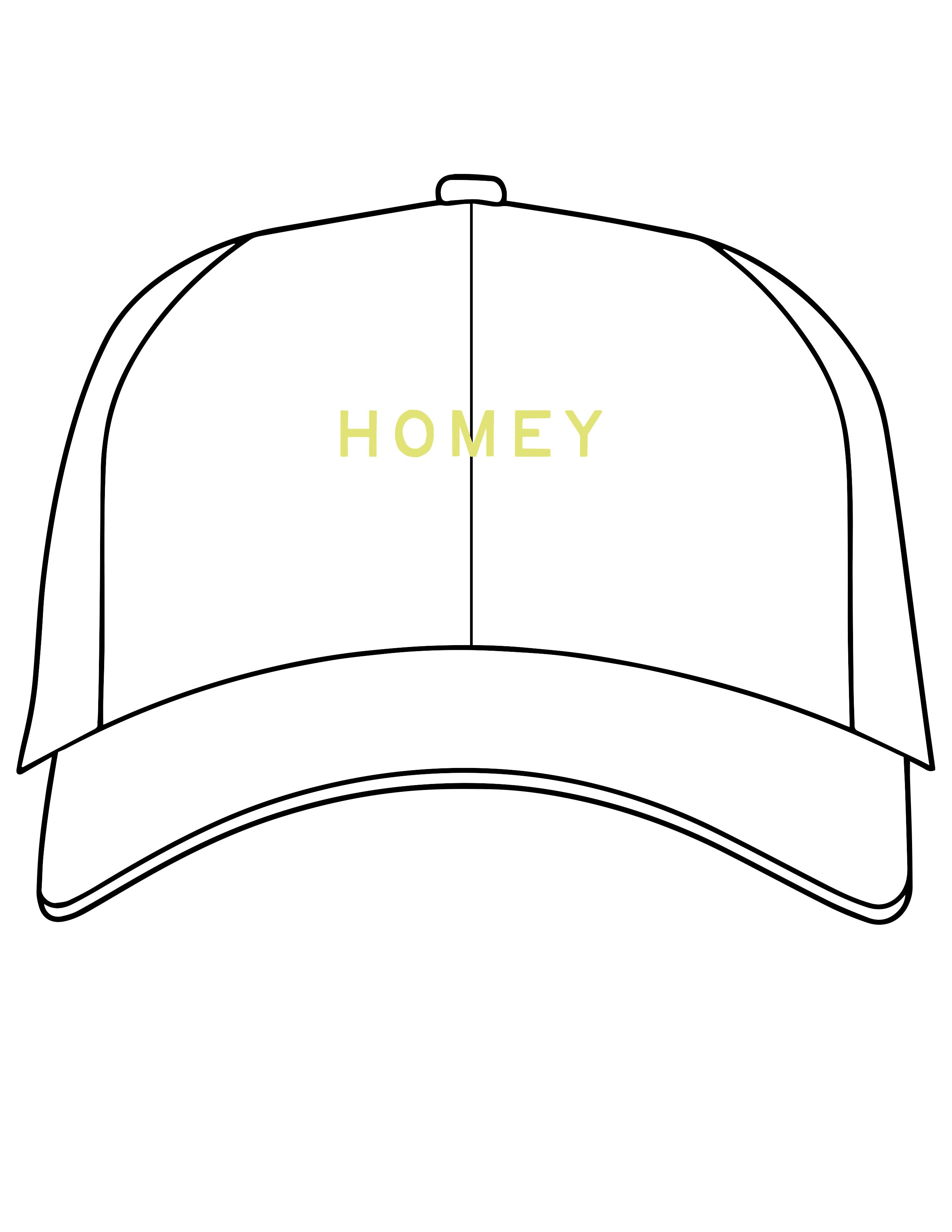 The Dad Hat - White - Whit At Home - Center Crown "HOMEY" - Embroidered - Lime