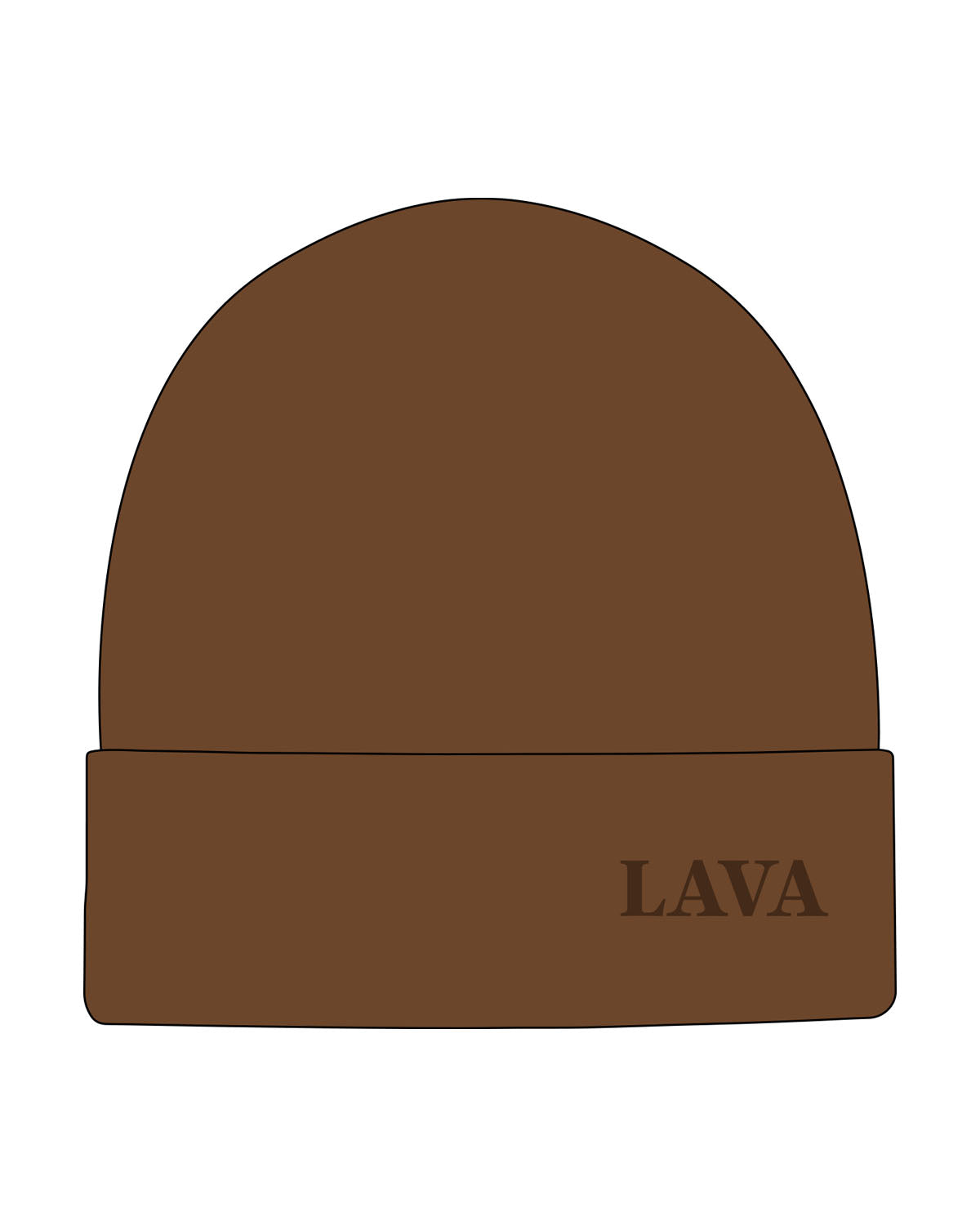 The Beanie - Caramel - Lava - Left Side Brim - Embroidered - Tone on Tone