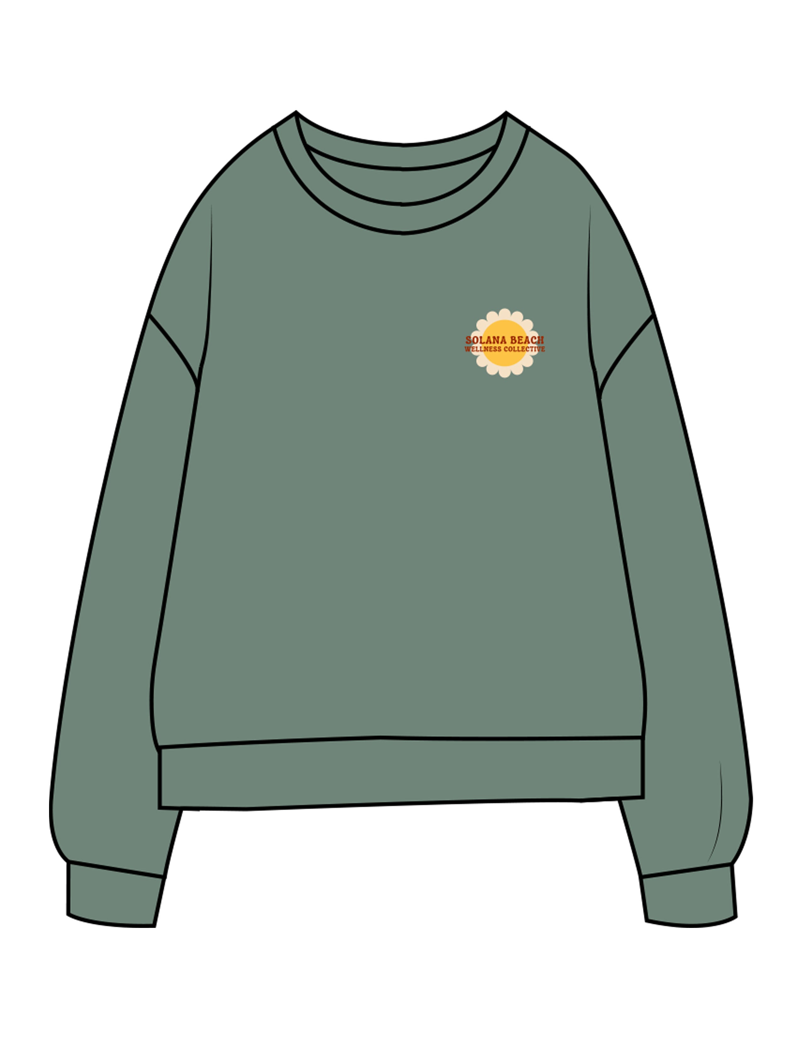 The Midweight Unisex Crewneck - Washed Alpine - Lisel Lewis - Left Chest & Full Back - Printed - Full Color