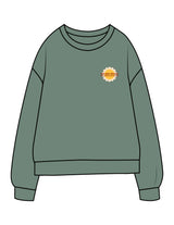 The Midweight Unisex Crewneck - Washed Alpine - Lisel Lewis - Left Chest & Full Back - Printed - Full Color