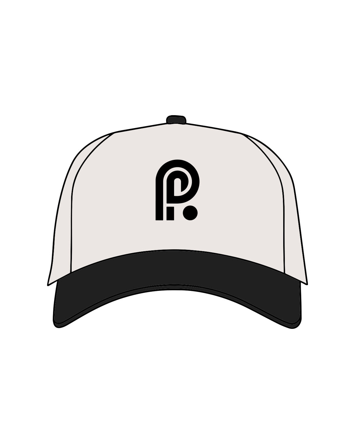 The Canvas Cap - Natural / Black - PIlates Addiction - Center Crown - Embroidered - Front Puff - Black