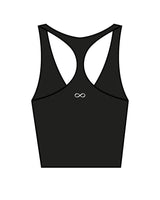 The Racer Tank - Black - Infinite Fitness - Back Center - White