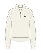 The Womens 1/4 Zip - Off White - Align Pilates Studio - Left Chest - Embroidered - Charcoal