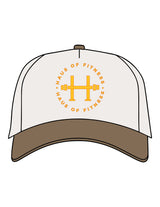 The Canvas Cap - Natural / Walnut - Haus of Fitness - Center Crown - Printed - Full Color