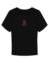 The Micro Rib Baby Tee - Black - Royal Training Club - Center Chest Crown Stacked - Printed - Full Color