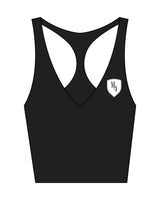 The Racer Tank - Black - M4Lagree - Left Chest - White