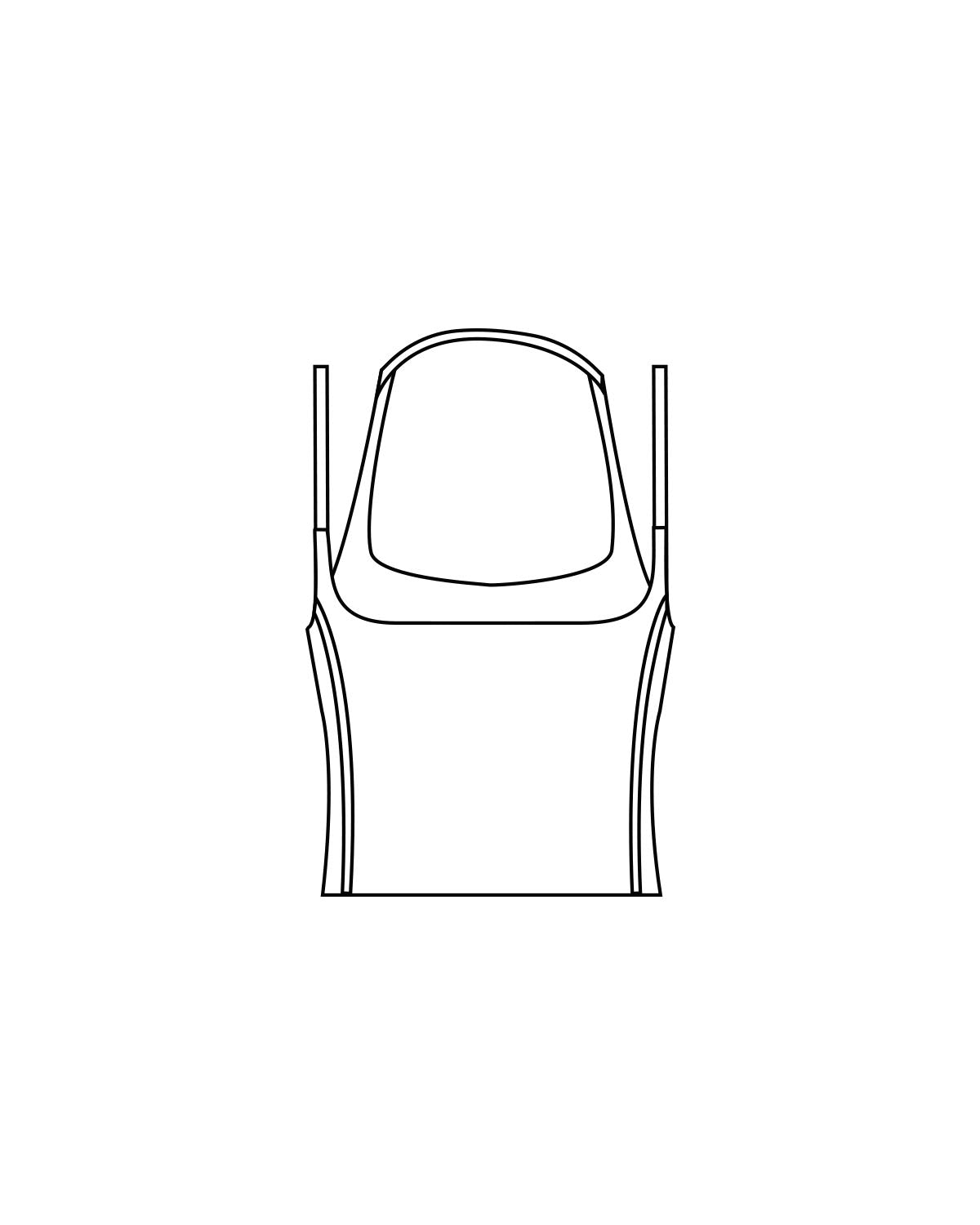 The Piped Tank - White - Flowcorps - Center Chest - Printed - Black