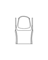 The Piped Tank - White - Flowcorps - Center Chest - Printed - Black