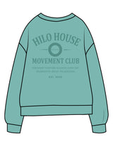 The Midweight Unisex Crewneck - Washed Mint - HiLo - Center Chest & Back Stacked - Printed - Tone on Tone