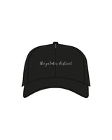 The Dad Hat - Black - THE PILATES DISTRICT - Front Straight Text - Embroidered - White