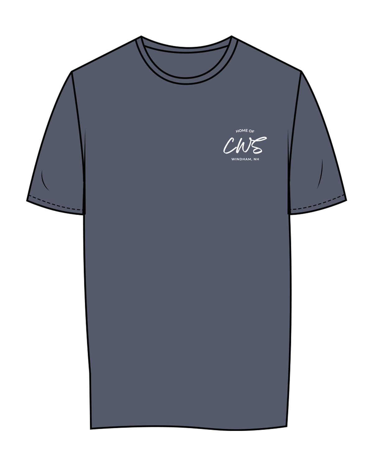 The Womens Tee - Petrol - C Wickson - Left Chest Stacked & Center Back Stacked - Printed - White