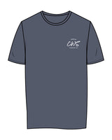 The Womens Tee - Petrol - C Wickson - Left Chest Stacked & Center Back Stacked - Printed - White