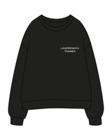 The Mens Crewneck - Black - LagreeMixx - Left Chest Stacked & Center Back - Printed - Off White
