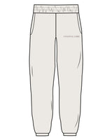 The Womens Sweatpants - Bone - Coastal Core - Left Leg - Tone on Tone