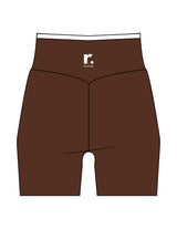The Piped Crossover Short - Brown - RPCS - Back Waistline Stacked - Printed - White