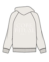 The Mens Hoodie - Bone - Core Ritual - Left Chest & Back Center NJ - Bone