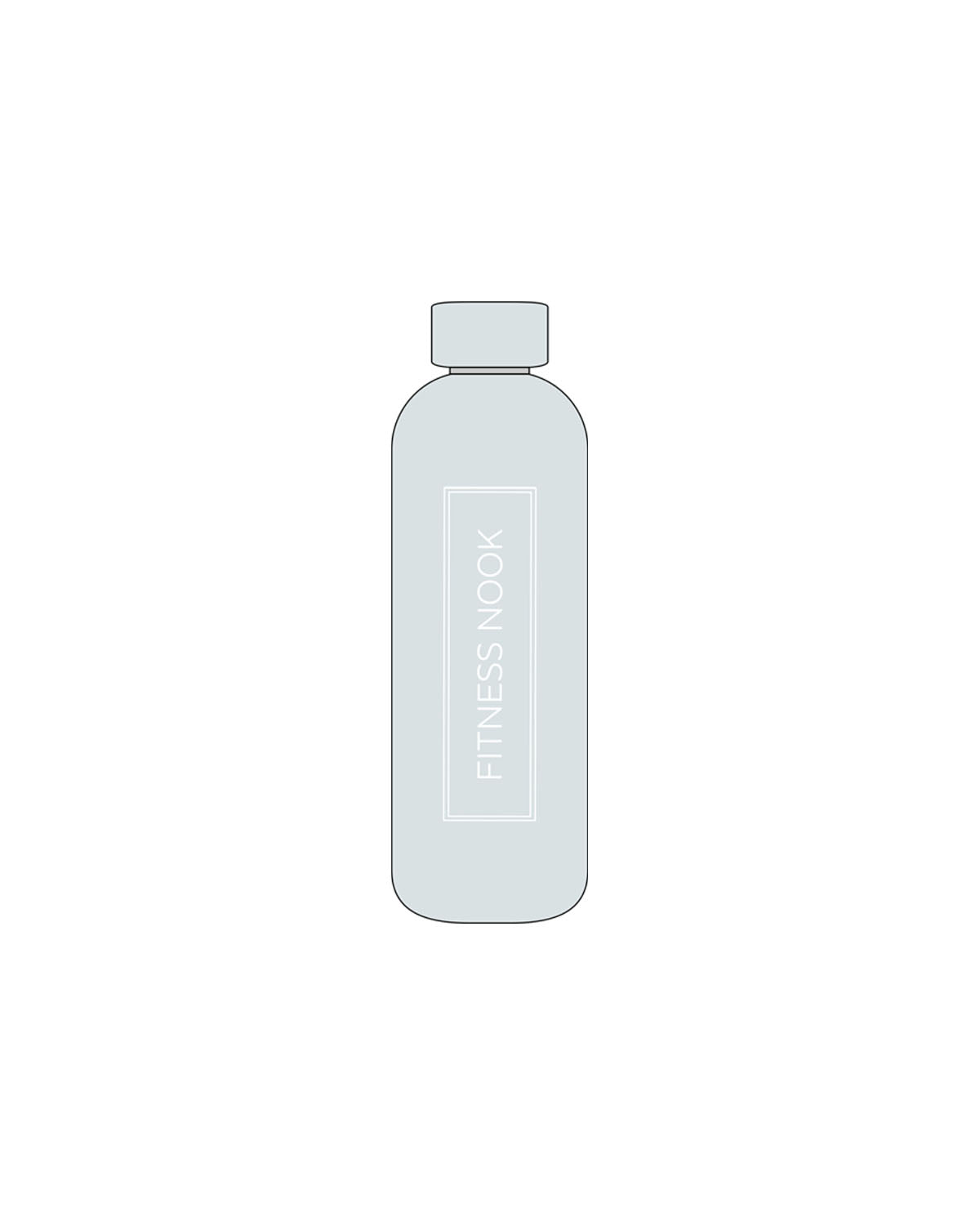 The Water Bottle - Mint - Fitness Nook - Center Body - Printed - Full Color