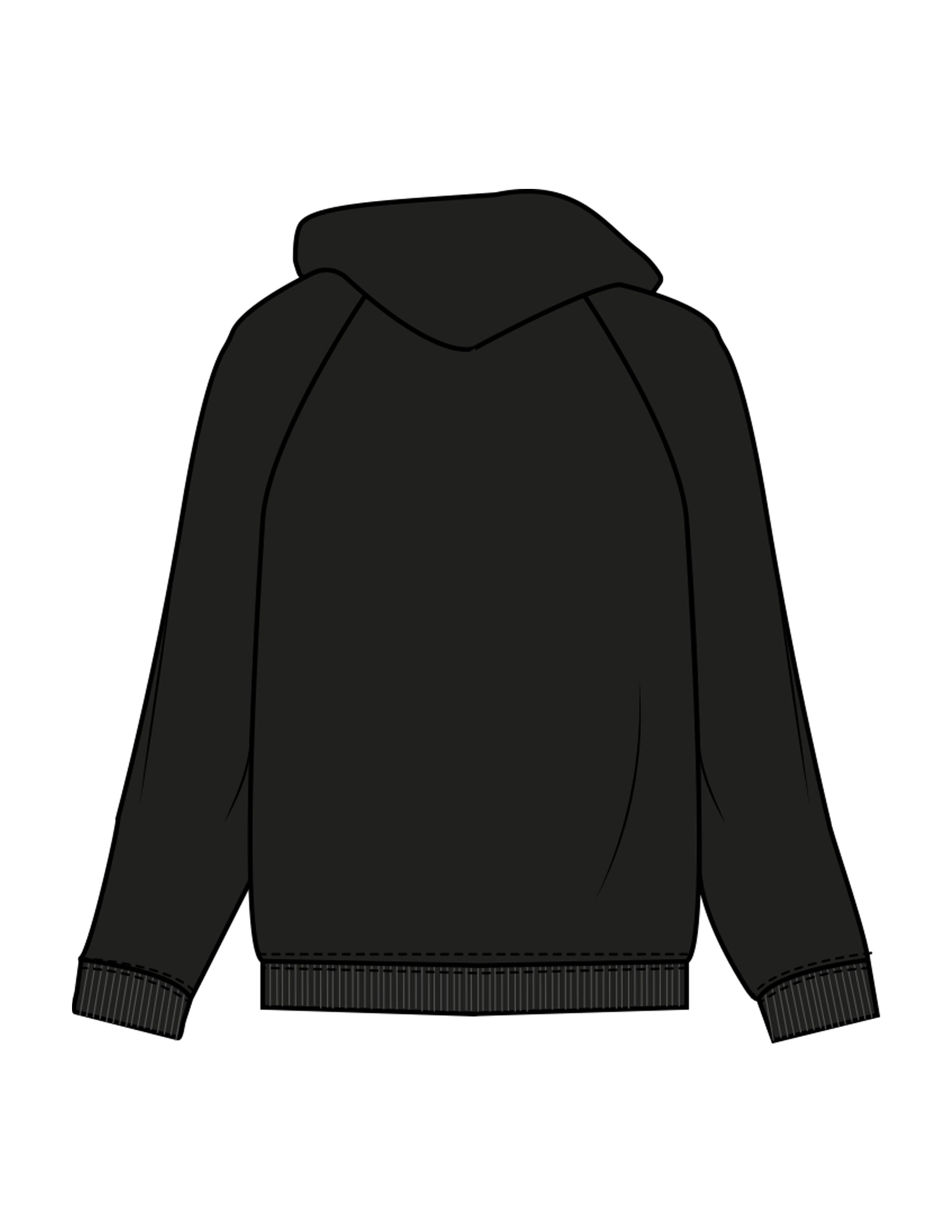 The Recycled Unisex Zip Hoodie - Black - Lucky Penny - Left Chest - Embroidered - Off White