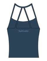 The Womens Sporty Tank - Navy - Sultivate - Left Chest & Center Back - Printed - Blue