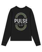 The Unisex Midweight Long Sleeve - Black - Pulse 712 - Full Back - Printed - Full Color