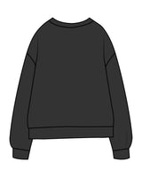 The Midweight Unisex Crewneck - Washed Black - Lagree Luxe - Left Chest - Printed - Black