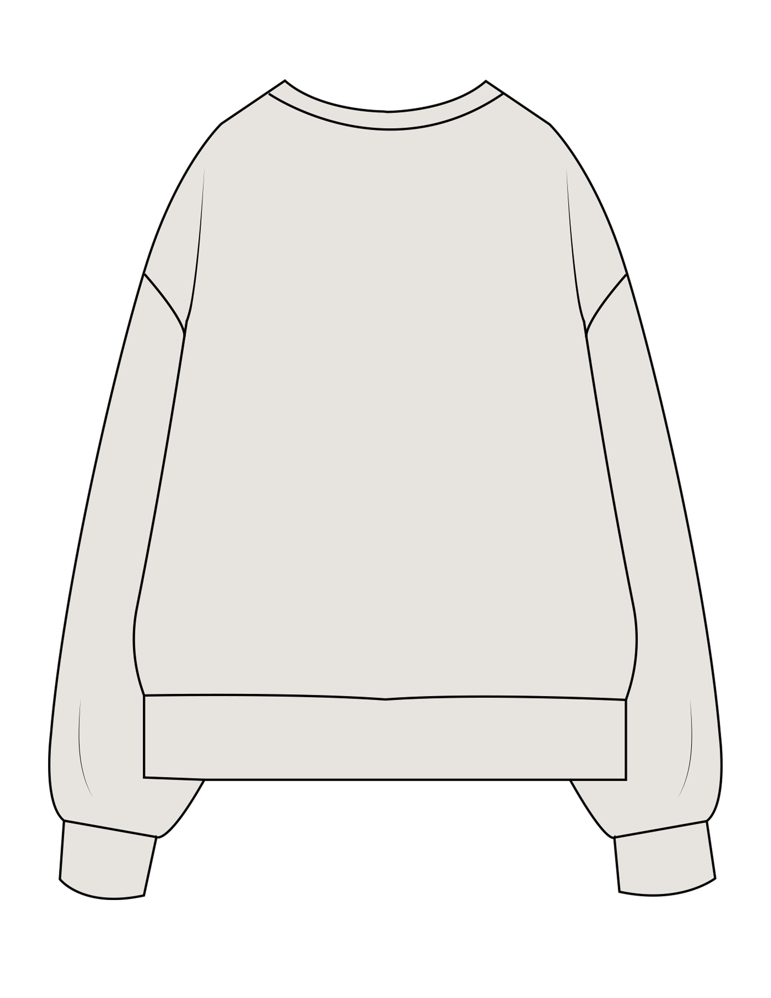 The Womens Heavyweight Crewneck - Off White - XPLOREFIT - Right Sleeve - Printed - Full Color
