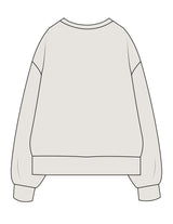 The Womens Heavyweight Crewneck - Off White - XPLOREFIT - Right Sleeve - Printed - Full Color
