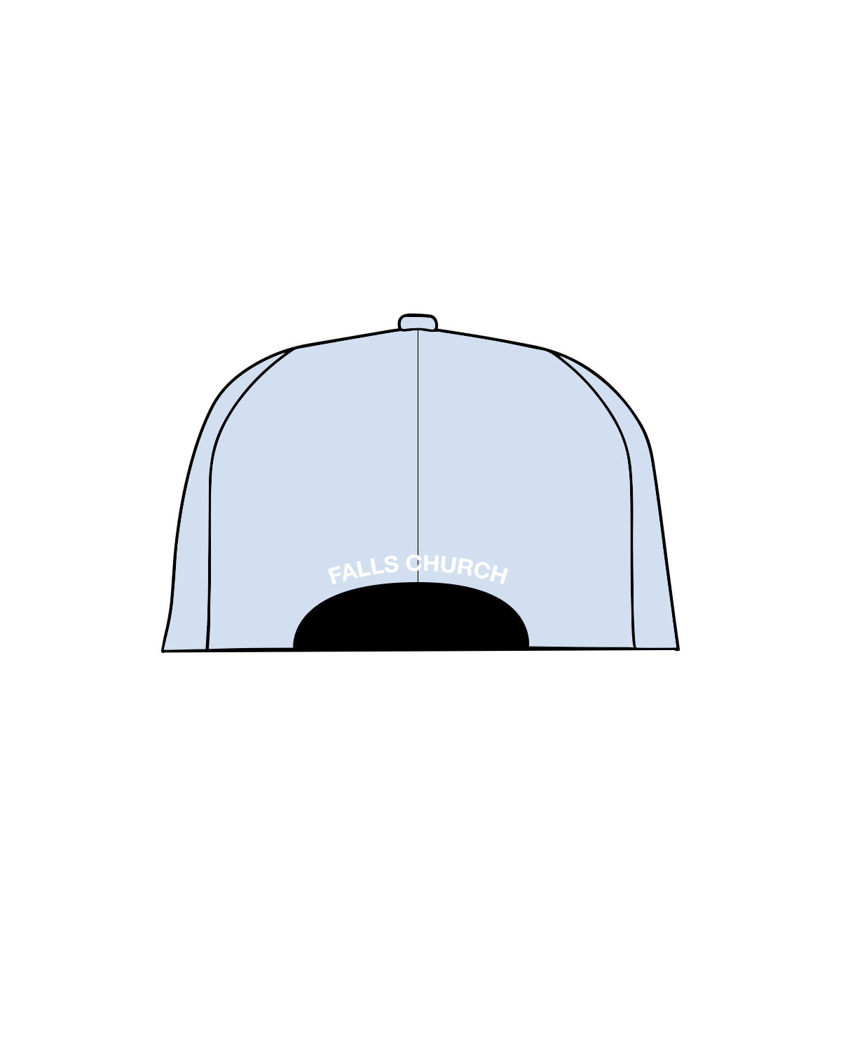 The Dad Hat - Light Blue - Rumble - Center Tear & Leaf - Back Fall Church - White
