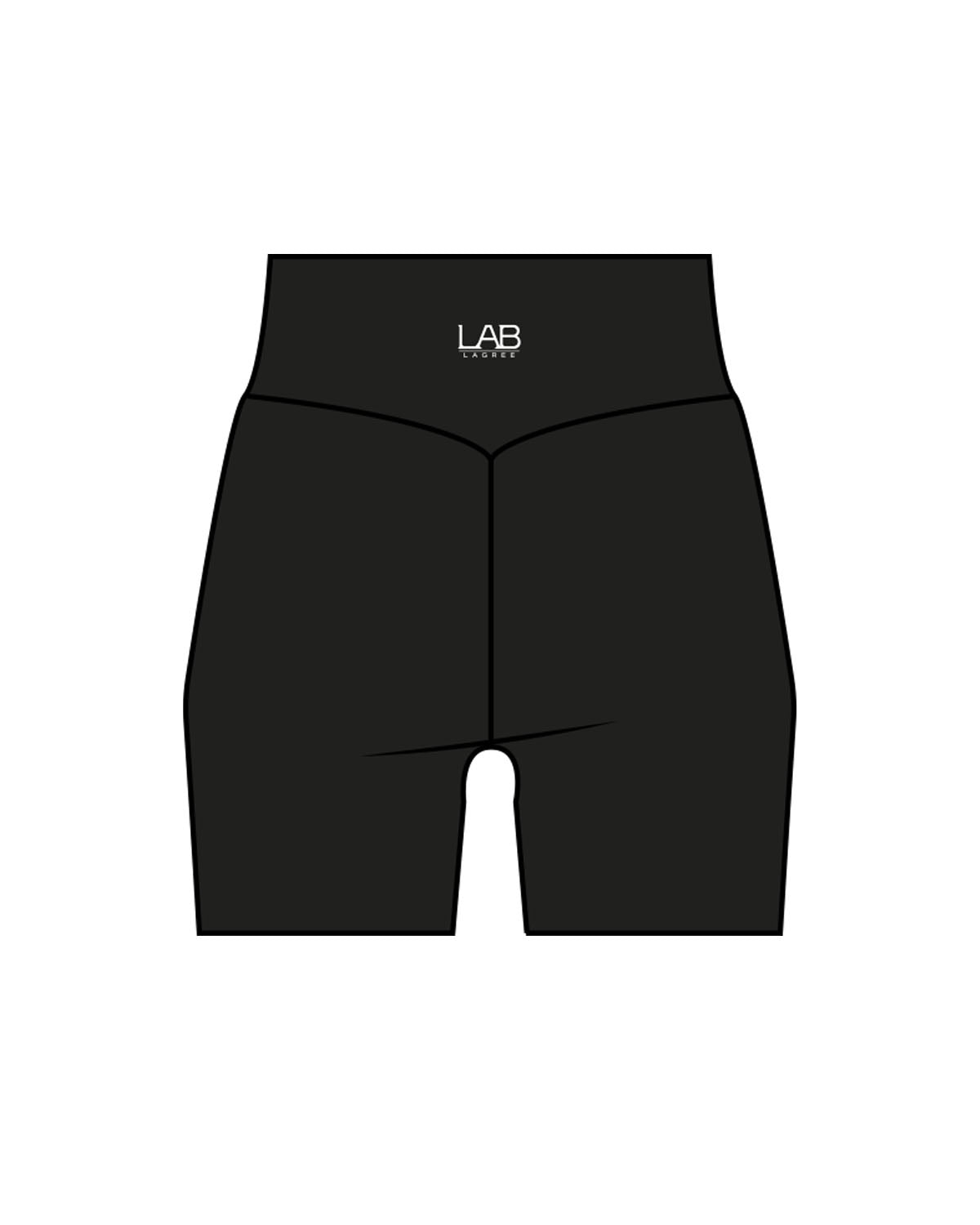 The Basic Short - Black - Lab Lagree - Back Waist Center - White