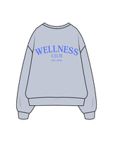 The Womens Crewneck - Powder - Shore Form - Left Chest Embroidered & Back Stacked Printed - Blue (5170ff)