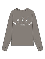 The Mens Heavyweight Long Sleeve - Washed Gray - PHS - Left Chest Stacked & Back Arc Stacked - Printed - White