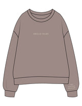 The Womens Crewneck - Washed Gray - The Dough Dealer - Center Chest & Left Wrist - Embroidered - Off White