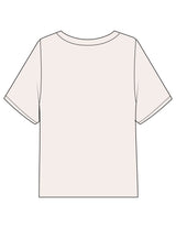 The Midweight Crop Tee - Ivory - CSB - Center Chest Stacked - Printed - Green
