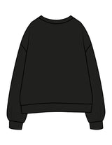 The Womens Crewneck - Black - PowerMixx - Center Chest Arc Stacked - Printed - Full Color