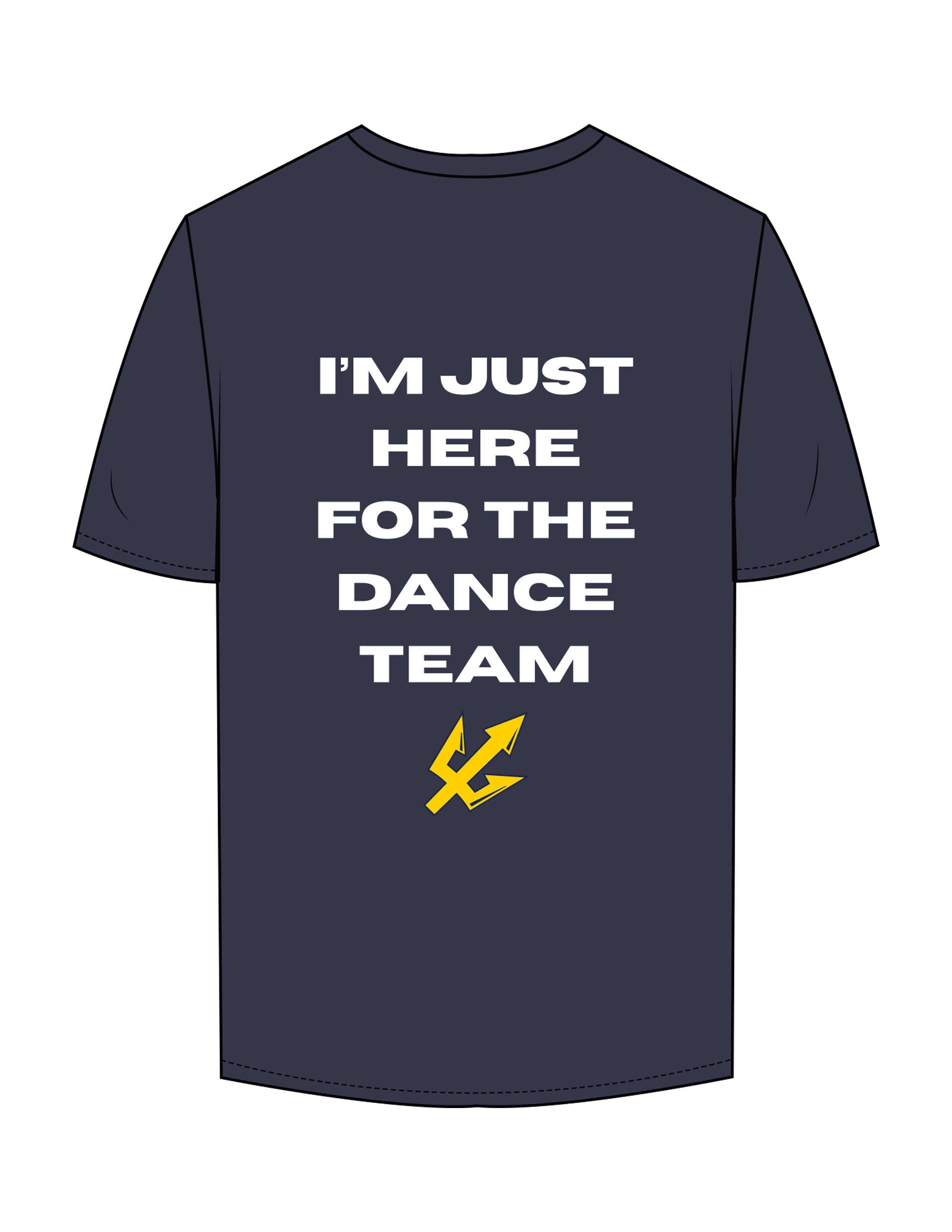 The Mens Tee - Midnight - UCSD Dance - Center Chest & Back Stacked - Printed - Full Color