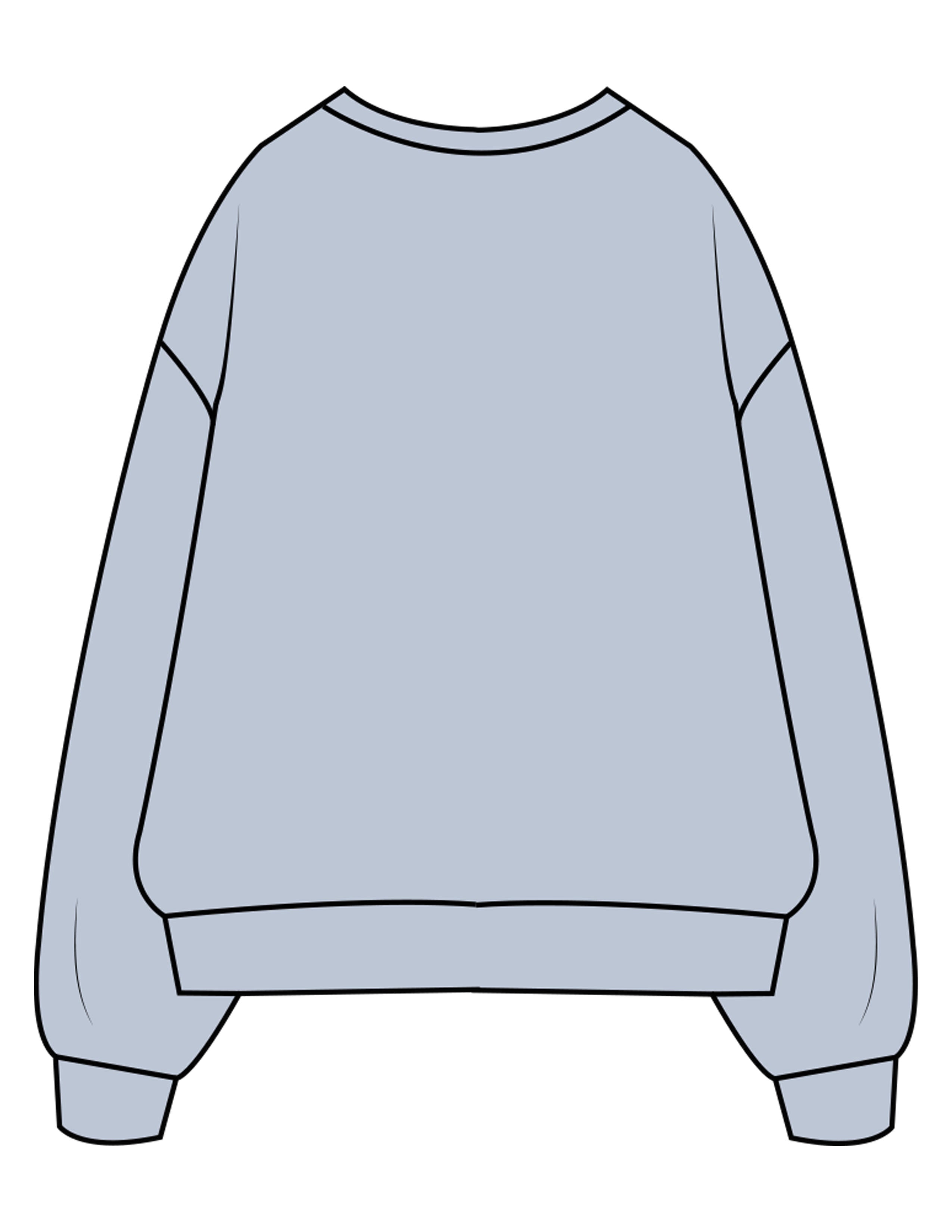 The Mens Crewneck - Powder - Zenwise - Center Chest - EMB - Puff - White