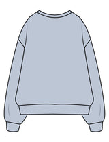 The Mens Crewneck - Powder - Zenwise - Center Chest - EMB - Puff - White