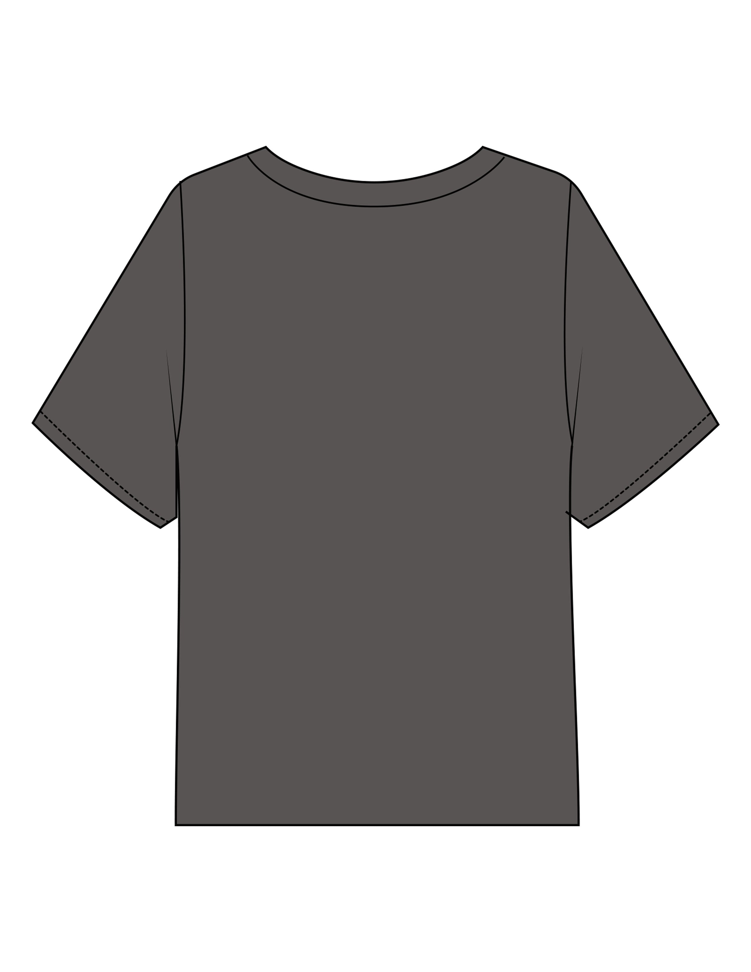 The Midweight Crop Tee - Pepper - Core Crown Point - Center Chest Stacked - Printed - Ivory