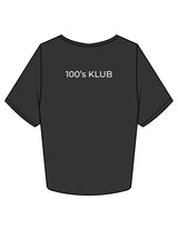 The Crop Tee - Washed Black - Karve - Center Chest & Center Back - Printed - White